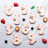 CUTE LARGE PIGLET NUMBER CUTTER SET 0-9